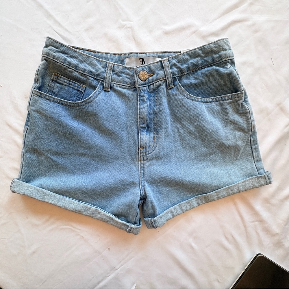 Flying Angel Denim Blue Women's Shorts